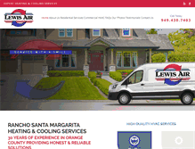 Tablet Screenshot of lewisair.com